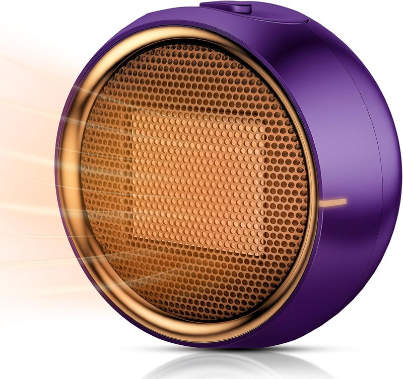 ASNUG Space Heater, Portable Electric PTC Ceramic Heaters for Indoor Use, 2S Efficient Heating, Tip-Over & Overheat Protection, Quiet Small Mini Desk Heater for Bathroom Home Office Bedroom - Image 1